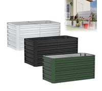 ACXIN Jardinière surélevée galvanisée pour l'extérieur - 240 x 120 x 58 cm - Rectangulaire - 1730 l - Jardinière pour herbes, potager ou terrasse - Pour la culture de légumes, de fleurs - Vert