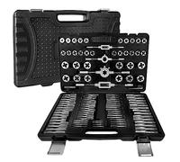 ACXIN Jeu de 110 tarauds, M2-M18 Taraud et Filières Matrice Métrique en Acier avec Clé à Cliquet Réglable, Coffret de 110 Pièces