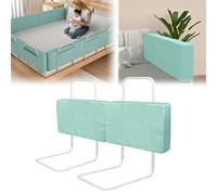 ACXIN Lot de 2 barrières de lit pour bébé - Protection anti-chute - Réglable en hauteur - Pour lit familial et lit d'enfant (50 cm, mer verte)