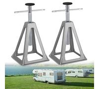 ACXIN Lot de 2 chandelles d'essieu pour caravane - Hauteur réglable de 28 à 43 cm - Accessoire de caravane - Charge maximale : 1000 kg - Pour voiture, caravane, camping-car, remorque