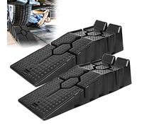 ACXIN Lot de 2 rampes d'accès en plastique, capacité de charge 2,5 T, base de compression, design de suspension antidérapant, 90 x 33 x 22,5 cm, noires