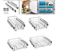ACXIN Lot de 2 tiroirs télescopiques pour tiroir de cuisine avec rails télescopiques, capacité de charge maximale 20 kg, pour armoire de 60 cm