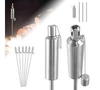 ACXIN Lot de 6 torches à la citronnelle 115 cm Torches à huile Torches d'extérieur en acier inoxydable Torches de jardin pour l'extérieur avec mèche en fibre de verre et capuchon d'extinction,