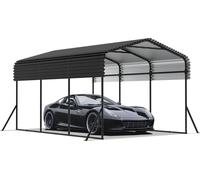 ACXIN Outdoor-Auto-toil-garage | 10 x 15FT | Carport métallique noir |Robuste garage extérieur-Auto-Unterstand| Ombre avec toit métallique galvanisé pour voitures et bateaux tente de bivouac