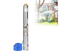 ACXIN Pompe de puits profond en acier inoxydable - Compatible avec le sable jusqu'à 4 000 l/h - Contrôle du sable - Diamètre : 92 mm - 0,75 kW