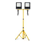 ACXIN Projecteur de chantier LED 2*200W blanc chaud avec trépied IP66 étanche pour l'intérieur et l'extérieur garage jardin terrain de sport