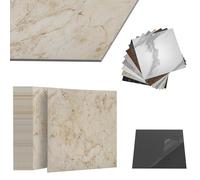 ACXIN Revêtement de sol PVC autocollant Carreaux adhésifs imperméables Cuisine, salle de bain, salon Marbre beige 2,5 m² 27 carreaux