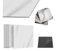 ACXIN Revêtement de sol PVC autocollant Carreaux imperméables Cuisine, salle de bain, salon Marbre blanc 10 m² 108 carreaux