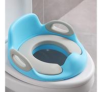 ACXIN Siège de toilette pour enfant garçon et fille - Pour poignée de coussin et dossier - Pour toilettes rondes et ovales - Bleu + gris