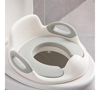 ACXIN Siège de toilette pour enfant garçon et fille - Pour poignée de coussin et dossier - Pour toilettes rondes et ovales - Blanc + gris