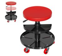 ACXIN Tabouret d'atelier avec roulettes - Siège d'atelier avec étagère - Chaise d'atelier en polypropylène et cadre en fer - Tabouret de travail mobile pour atelier, entretien des véhicules, garage -