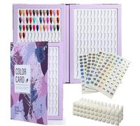 Acycoin2A ㅤ Acycoin2A 216 Nail Color Chart Display Gel Vernis à ongles Livre de couleurs avec 240 faux ongles et autocollant numéro (A)