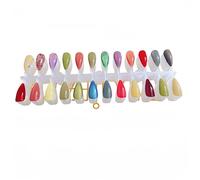 Acycoin2A Lot de 480 faux ongles en forme d'amande pour manucure professionnelle en gel