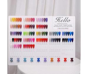 Acycoin2A Tableau d'affichage en acrylique pour vernis à ongles avec 2 styles de vernis à ongles avec 2 styles d'ongles (160 couleurs)