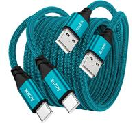 Aczhk USB C Cable (2 Pack),3M Fast Charger 3A Nylon Braided Cable for Samsung Galaxy S21 S20 S10 S9 A12 A20e A21s A40 A51 Huawei P30 P20 P40 Xperia,Switch,Google Pixel,Sony
