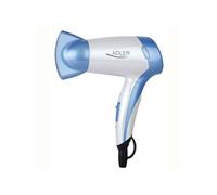 Adler Sèche-cheveux AD 2222 1200 W Pliable Compact 2 niveaux de puissance Blanc/Bleu