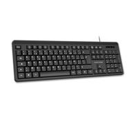AD ADVANCE EZ Type - Clavier Bureautique 105 Touches AZERTY - 12 raccourcis multimédia/Touches silencieuses/Indicateurs LED/Réglable en Hauteur