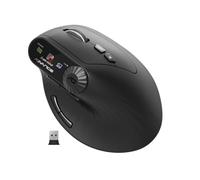 AD ADVANCE Insight Souris Verticale Ergonomique sans Fil LCD BT 2,4G | Écran LCD couleur, 9 raccourcis, 10 boutons, ergonomie 57°, 4000 DPI, rechargeable, USB-C