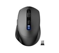 AD ADVANCE Light Sense Souris sans Fil Rechargeable USB-C, 2,4 GHz (récepteur USB Inclus) et Bluetooth, Écran LCD (Batterie/DPI/Mode), 6 Boutons Silencieux, 4800 DPI, Jusqu’à 70 h, RGB, Noire