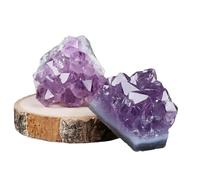 AD-BCrbgen Pierres d'améthyste Authentiques, Collection de Cristaux Bruts, Pierres précieuses polies, Cadeau for Femmes, Cadeaux de sorcière, énergie de guérison(85-100g 1PC)