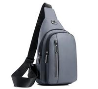 AD-BCrbgen Sacoche de Poitrine à Grande capacité en Membrane for Homme, Sac à Dos de Loisirs, de Sport et de Voyage, Sac bandoulière Simple(Beige)