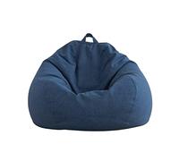 AD.CON Pouf avec rembourrage en perles EPS - Pouf, fauteuil de relaxation, coussin de sol, bleu marine, 100 x 120 x 50 cm, 300 l