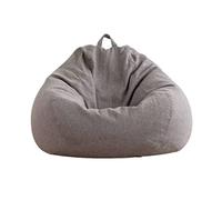 AD.CON Pouf avec rembourrage en perles EPS - Pouf - Pour fauteuil de relaxation - Coussin de sol - Gris foncé - 100 x 120 x 50 cm - 300 l