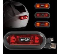 AD Eclairage à LED Rechargeable par USB pour Moto - Scooter Velo VTT Trottinette, Casque de Chantier, Clignotant feu arrière Rouge