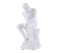 AD&HD Résine Statue de penseur Spot culturel Musée Réplique Figurines Sculpture d'homme Projets d'art Cadeaux Décoration de Maison (Color : White, Taille : 9.5x24.5cm(3.7x9.6inch))