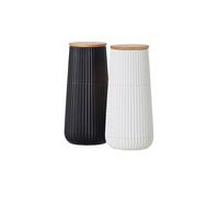 AD HOC Ensemble de moulins à sel et à poivre 2 pièces 12cm SCAPE Noir / Blanc blanc