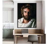 ad Jésus Décor À La Maison Prince De La Paix Peinture sur Toile Portrait Toile Peinture Dieu Christ Photo pour Salon Chambre-50x70 cm x 1 pcs -Pas De Cadre