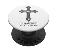 Ad majorem Dei gloriam - Gloire catholique de Dieu PopSockets PopGrip Adhésif
