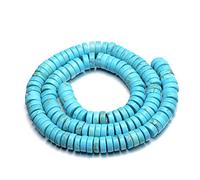 AD Perles Bleu Turquoise Heishi Perles de pierre précieuse Courroie 39,4 cm 4 mm 6 mm 8 mm 10 mm 12 mm 8mm