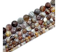 AD Perles Grade AAA lisse Naturel et à facettes du Botswana Agate Perles rondes 39,4 cm 8mm Faceted