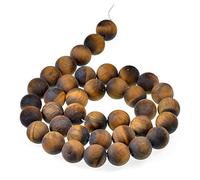 AD Perles Mat Naturel Pierre précieuse rond Perles Intercalaires 10mm Yellow Tiger Eye