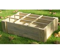 AD Services Carré potager Sans pieds Avec sol et séparateurs 60 x 100 x 27 cm