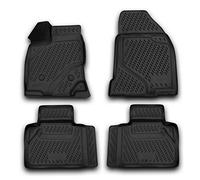 AD Tuning FM13002 Lot de 4 Tapis de Sol en Caoutchouc ajustés Noir