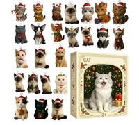 Ad-vent Cale-ndar Cat Theme,24 Acrylic Pendants,Countdown,Holiday Decor | Cat Lover Ad-vent Cale-ndar,24 Acrylic Christmas Ornaments,Countdown Wall Display,Festive Home Accent,Holiday Party Decor
