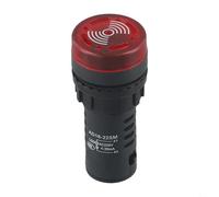 AD16-22SM Alarme sonore sonore Buzzer, indicateur de flash LED rouge avec audio, AC/DC 12V/24V/220V, signal de trou de montage de 22mm (AC/DC 220V)
