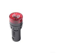AD16-22SM Buzzer Flash avec indicateur LED, AC 220 V/DC 24 V/12 V Alarme active sonore et lumineuse pour applications de signaux industriels (rouge 12 V)