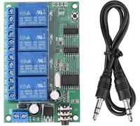 AD22B04 Carte décodeur de relais de télécommande pour téléphone à 4 canaux 12 V Module de commutation déclenché par téléphone pour alarme de sécurité et automatisation, charge 10 A