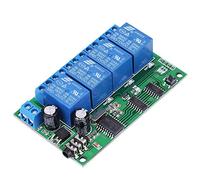 AD22B04 Module de Relais Electromécanique, Walfront Commutateur à Télécommande Contrôleur de Réseau Module Contrôle à Distance 12 V 4 Canax DTMF Ton Signal Décodeur Relais