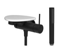 Ada mit b à enc avec simibox 1-point tablette npbec 170 mm pvd noir/blanc mat - LAUFEN HF506765512060