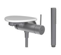 Ada mit b à enc tablette np bec 170 mm pvd inox/blanc brillant - LAUFEN HF506765501060