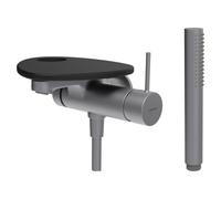 Ada mit b à enc tablette percée bec 170 mm pvd inox/noir mat - LAUFEN HF506765503000