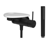 Ada mit b à enc tablette percée bec 170 mm pvd noir/blanc mat - LAUFEN HF506765512000