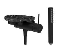 Ada mit b à enc tablette percée bec 170 mm pvd noir/marbre noir - LAUFEN HF506765516000