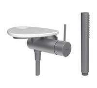 Ada mit de d à enc avec simibox 1-point tablette percée pvd inox/blanc mat - LAUFEN HF506755502000