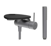 Ada mit de d à enc avec simibox 1-point tablette percée pvd inox/café mat - LAUFEN HF506755504000