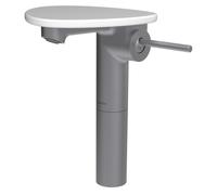 Ada mit lav réhaussé tablette non percée bec 110 mm ss vidage pvd inox/blanc mat - LAUFEN HF506714502060